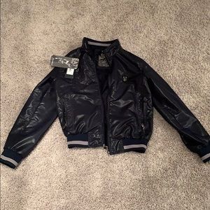Armani leather coat